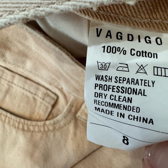 NWT Vagdigo Beige Wide Leg‎ Jeans Women’s Size 8 - Picture 6 of 9